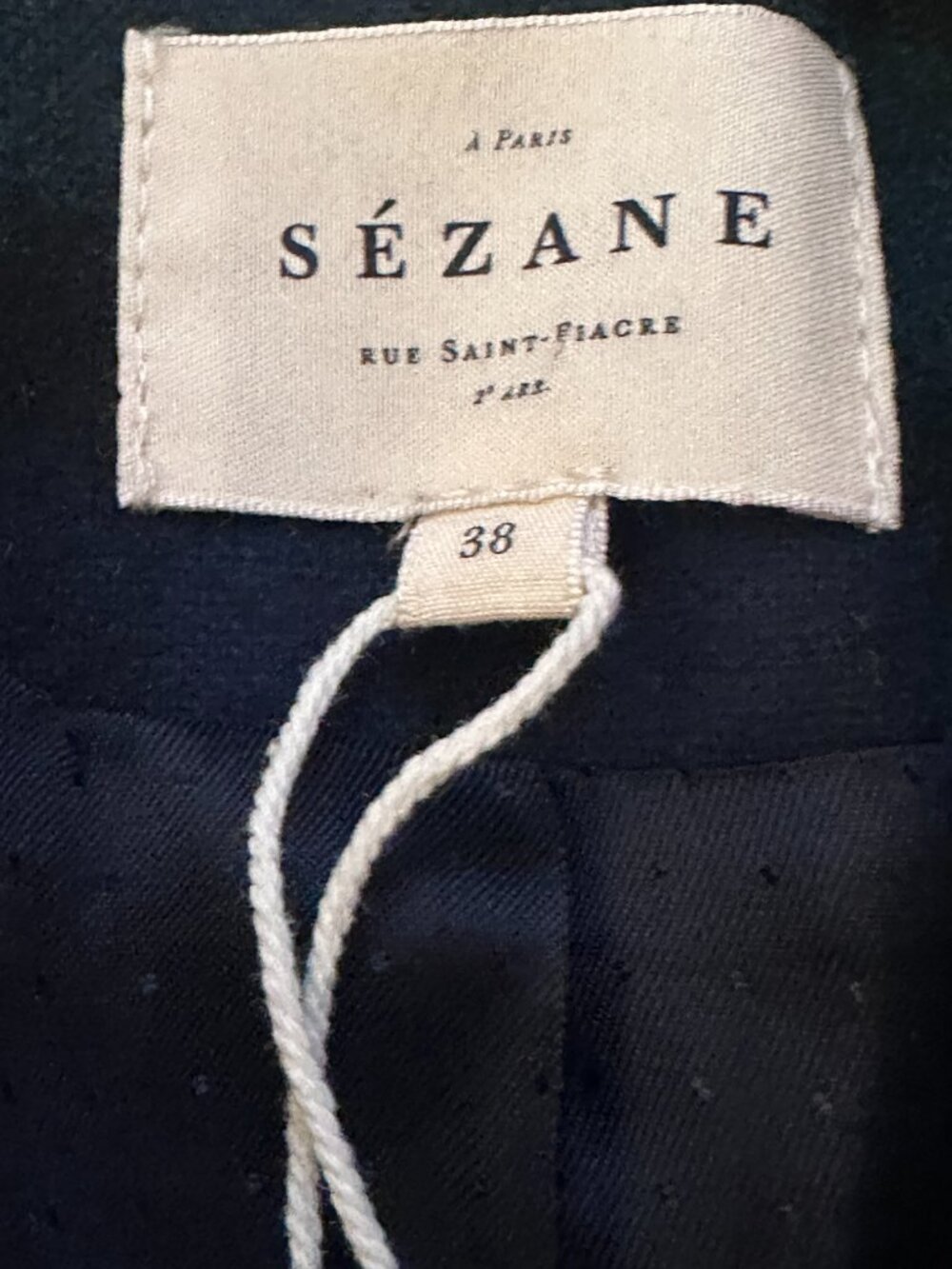 Sézane Christie jacket in Navy Tartan, size FR38 ~ NWOT! - Picture 5 of 9